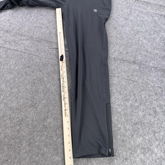 Mountain Hardwear Pants Mens Medium Gray Softshell Track Running Zip Pockets - Picture 10 of 12